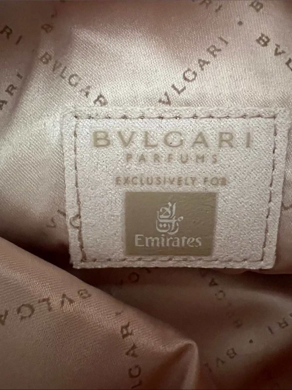 Bulgari Metallic Taupe Fold-Over Clutch with Gold Charm
